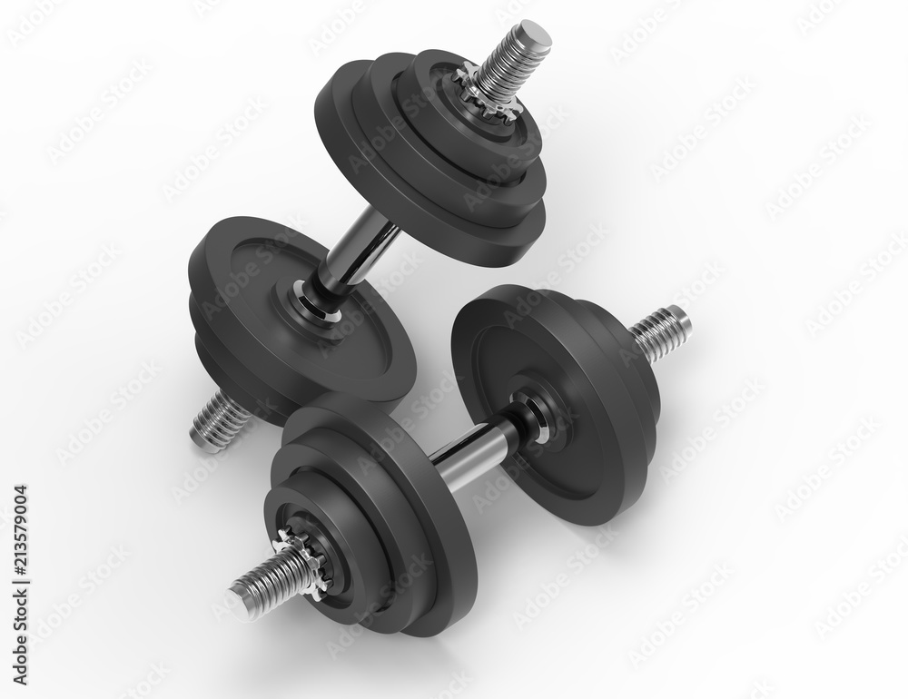 3d two dumbbell 3d two dumbbell
