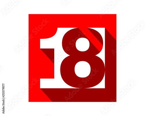 red rectangle gestalt typography typeset logotype numeral numeric nominal image vector icon