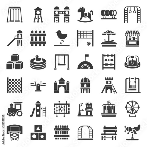 Toys, Playground and rides icon, solid design