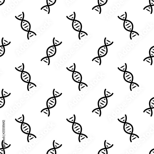 Human Dna Icon Seamless Pattern