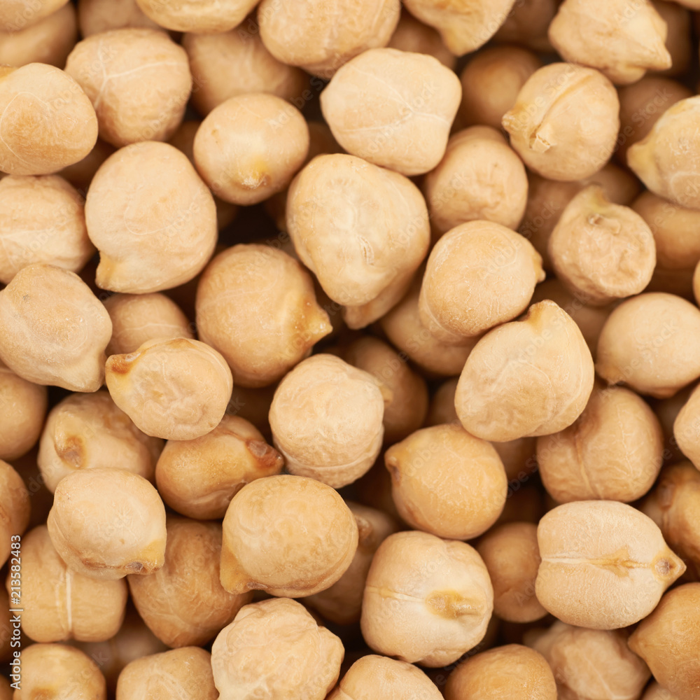 Surface coated with chick peas Surface coated with chick peas