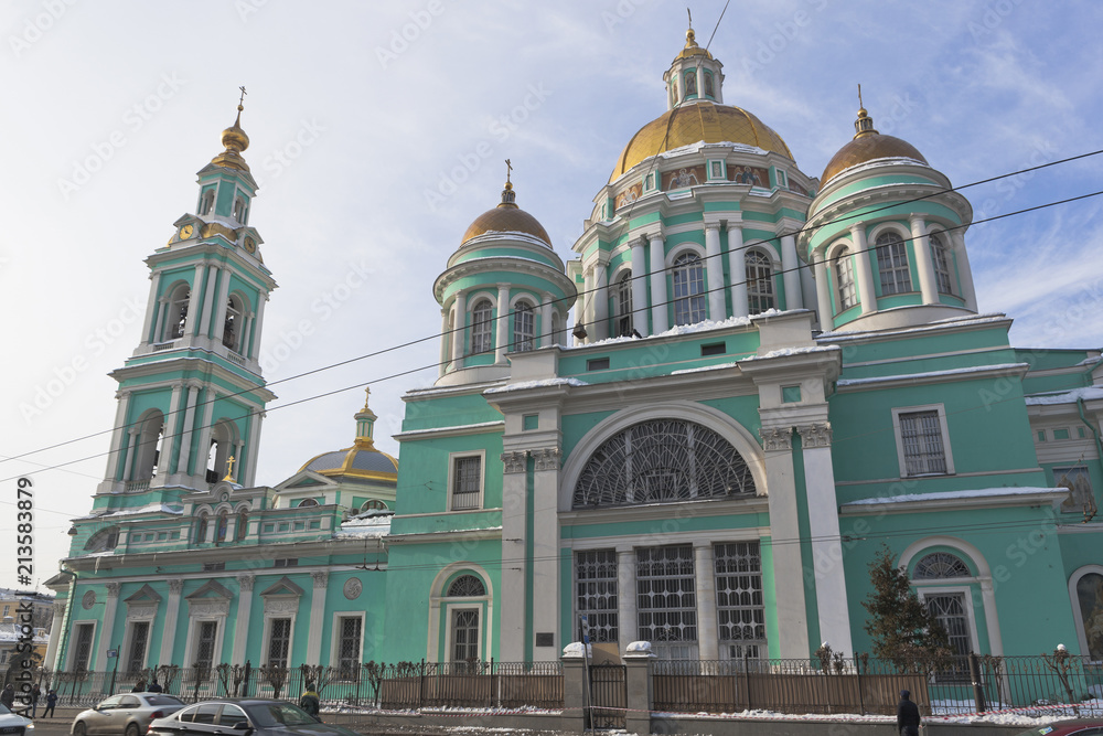 The Epiphany Cathedral in Elokhov on Spartakovskaya Street in Moscow, Russia