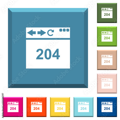Browser 204 no content white icons on edged square buttons
