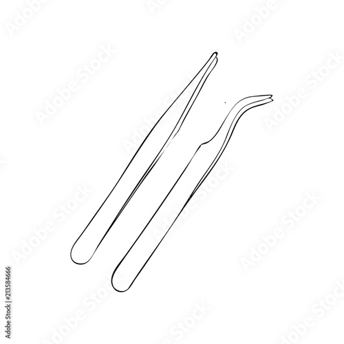 Tweezers. Professional beauty tools. Cosmetology object