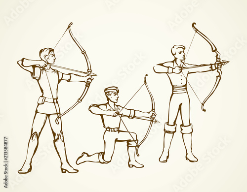Archer. Vector drawing