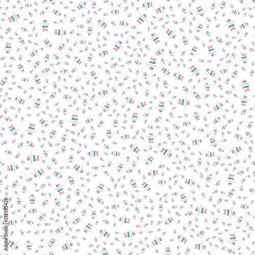 God Bless America seamless pattern