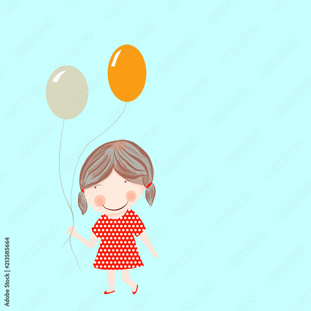 Girl with balloons Girl with balloons