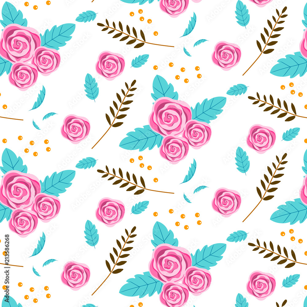 Roses with blue leaves