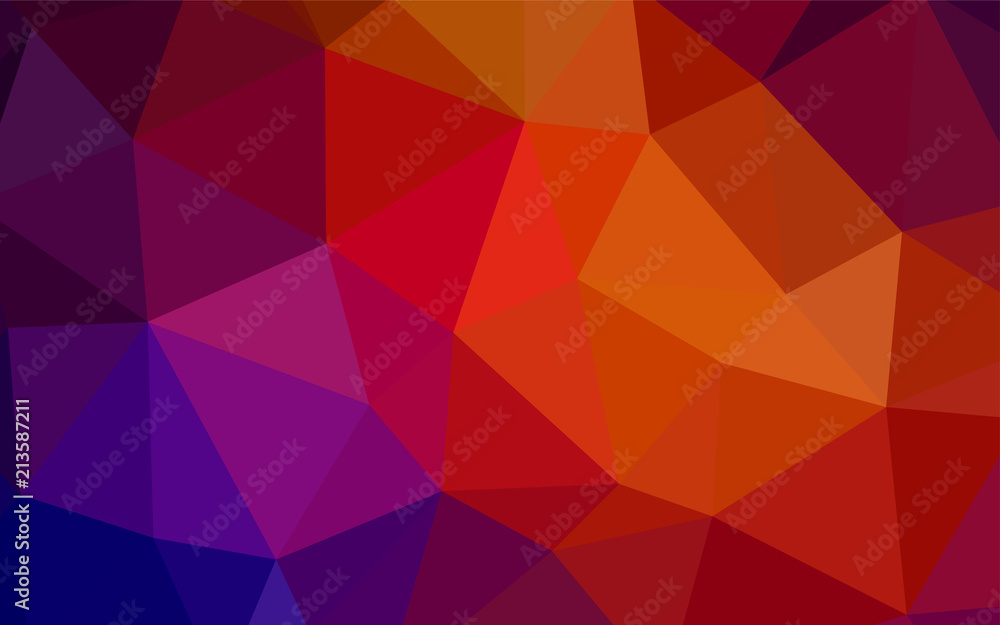 Fototapeta premium Light BLUE vector gradient triangles pattern.