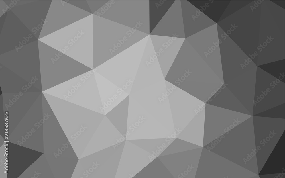 Light Gray vector shining triangular backdrop. Light Gray vector shining triangular backdrop.