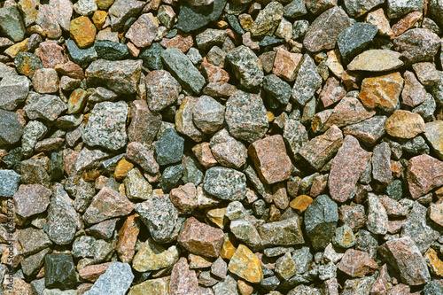 Overhead view of rubble texture.