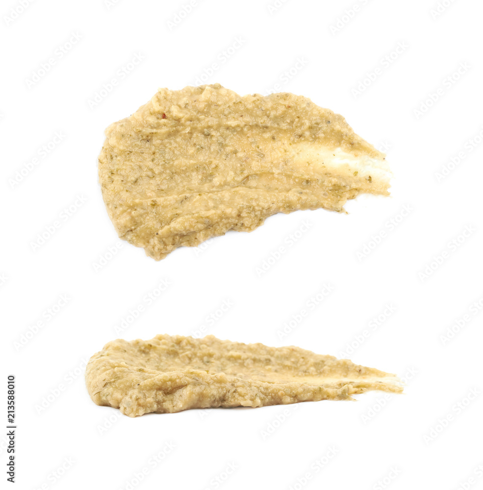 Splash of hummus isolated Splash of hummus isolated