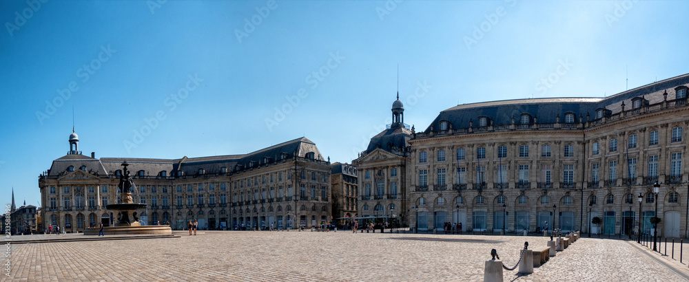 view of the Place de la Bourse in Bordeaux, France