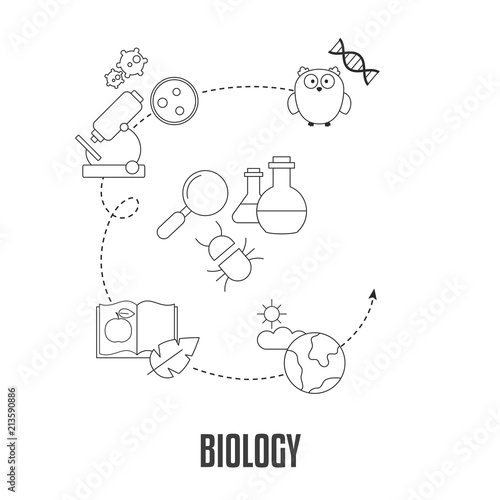 School subjects design concept