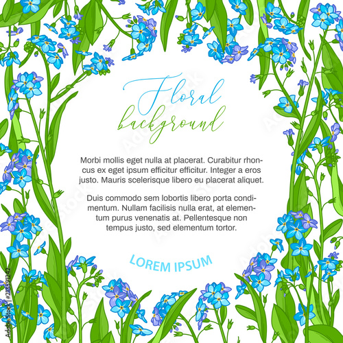 Vector summer floral background.