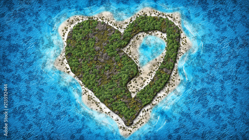 Broken Heart Shaped Island   © Creuxnoir