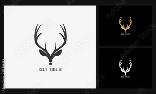 deer antlers icon logo