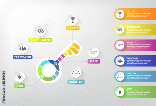 Key step to success of business,Vector illustration design,EPS10.