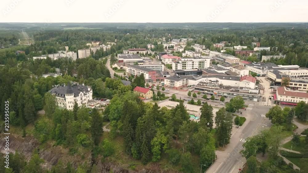 Aerial view of Imatra, small town in Finland Aerial view of Imatra, small town in Finland