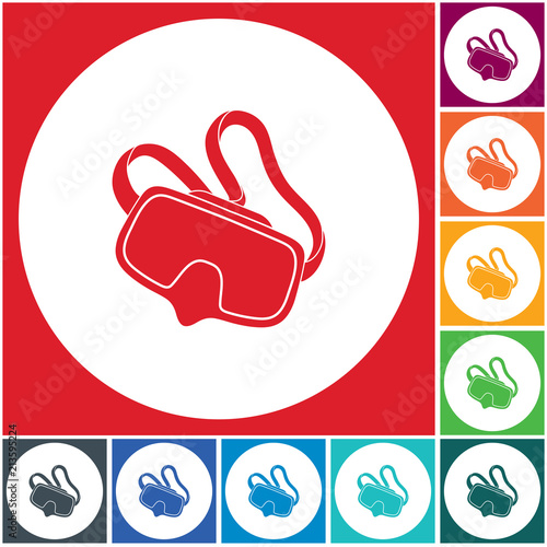 Diving mask icon isolated