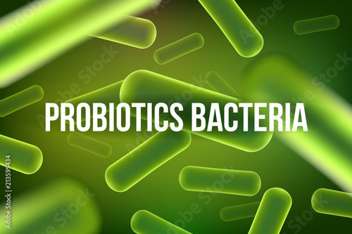 Creative vector illustration of probiotics bacteria isolated on background. Art design microscopic bacteria closeup. Concept healthy nutrition ingredient for therapeutic purposes graphic element