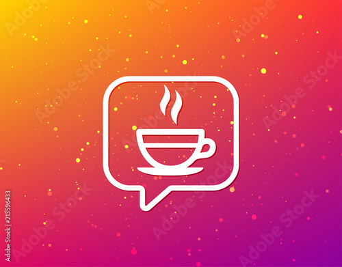 Tea cup icon. Hot coffee drink sign.