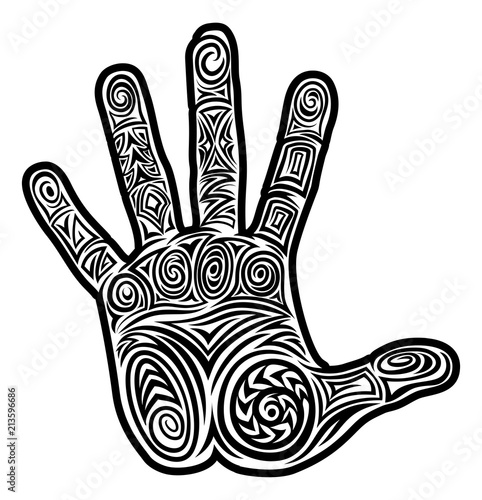 Abstract Hand Pattern Concept Design 