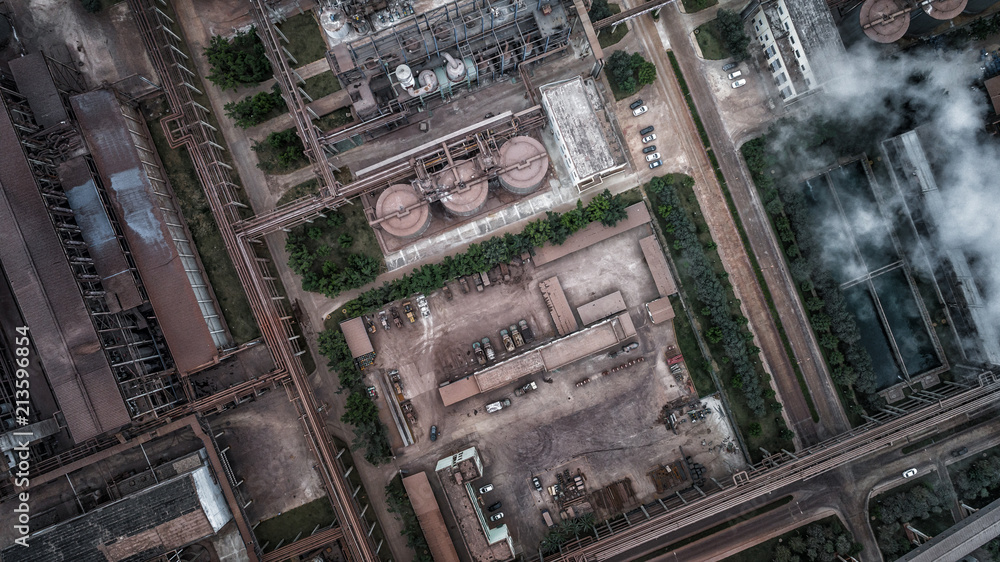 aerial view of alumina factory