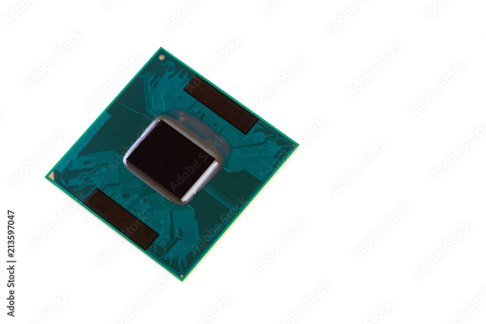 CPU. Central Processing Unit or Microchip Computer isolated on white background CPU. Central Processing Unit or Microchip Computer isolated on white background