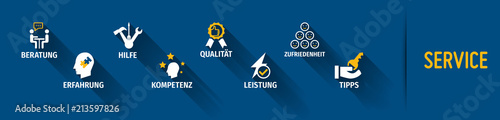 Banner Service mit ikone