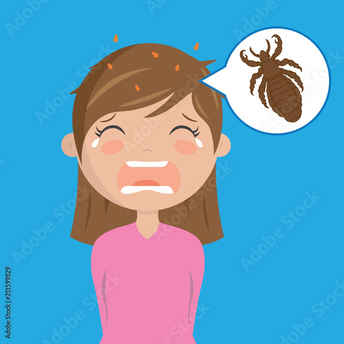 girl with head lice