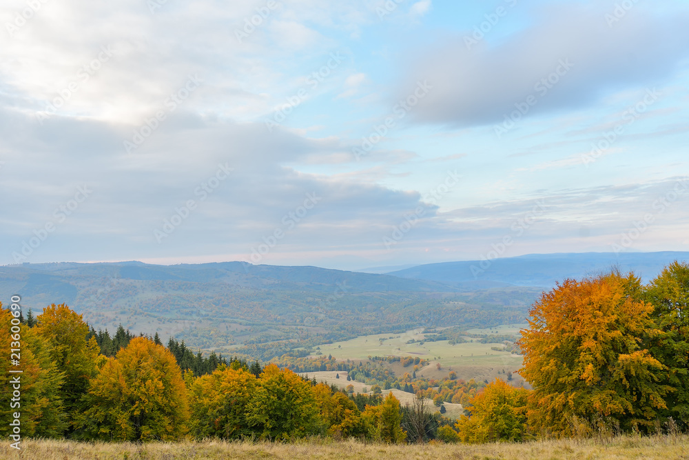 Fototapeta premium Autumn landscape in the Romanian Carpathians