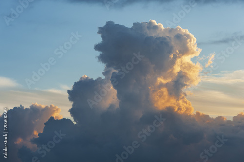 Dramatic cloud scape at sunrise