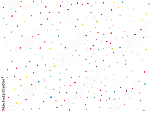 Background with colorful glitter, confetti. Polka dots, circles, rounds. Fiesta pattern. Vector illustration