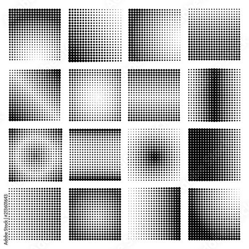halftone dot set vector