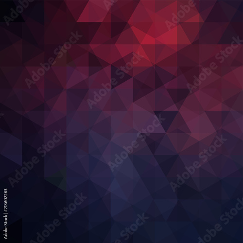 Triangle vector background. Can be used in cover design, book design, website background. Vector illustration. Purple, blue, black colors.
