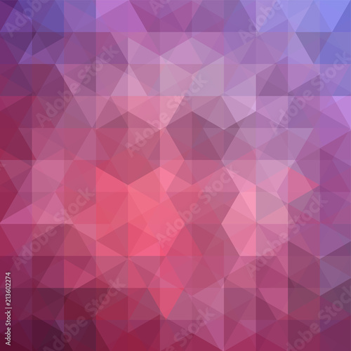 Background made of pink, violet triangles. Square composition with geometric shapes. Eps 10