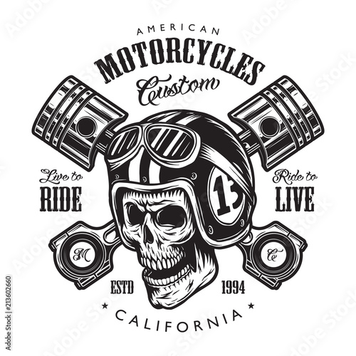Vintage motorcycle logo template