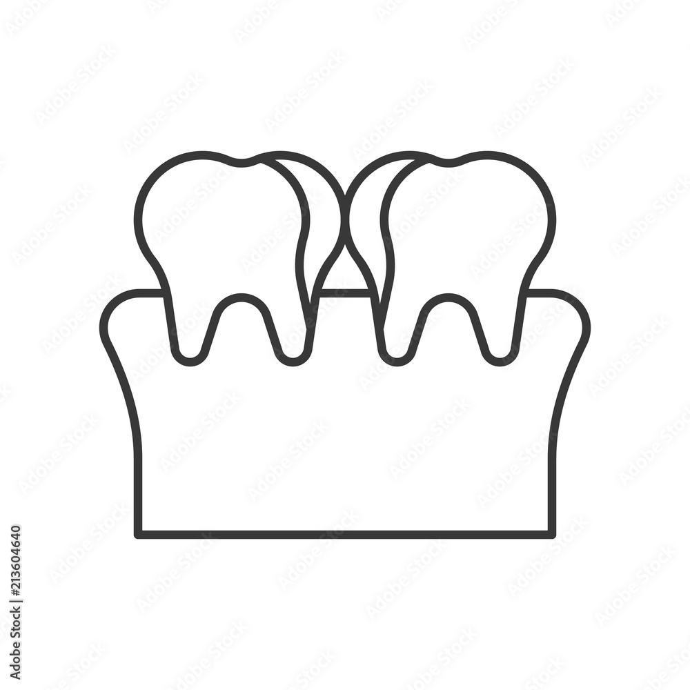 Fototapeta plaque, tooth decay, cavity simple outline icon