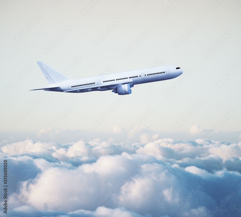 airplane above clouds