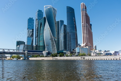 Moscow City on the river