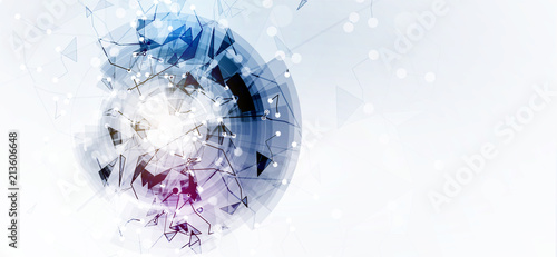 Neural network concept. Connected cells with links. High technology process. Abstract background