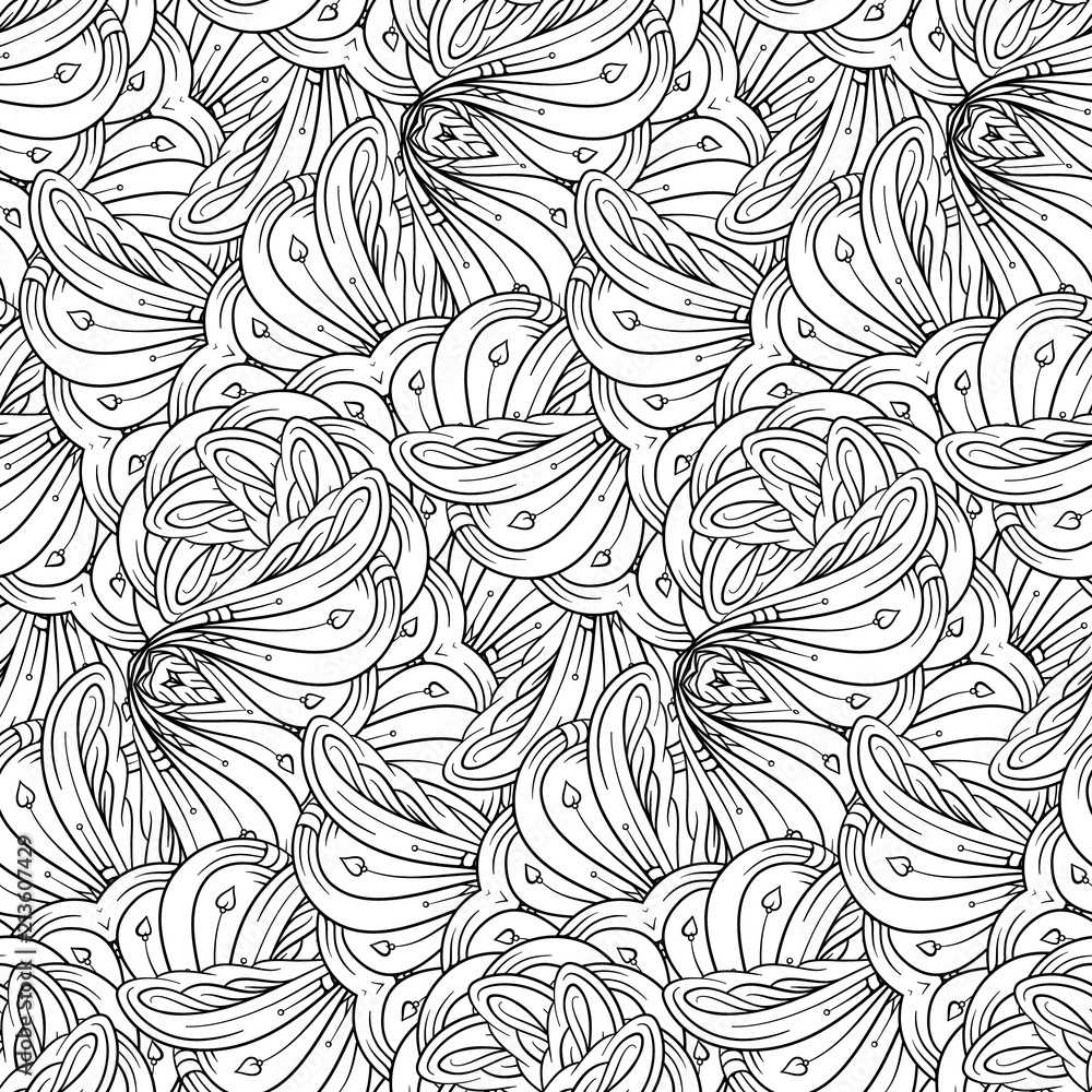 Black and white abstract seamless pattern. Black and white abstract seamless pattern.