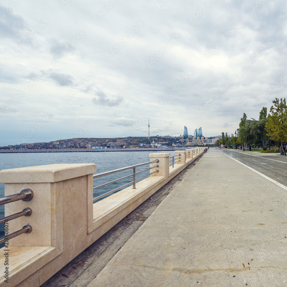 Embankment of the National Seaside Park, Baku Boulevard