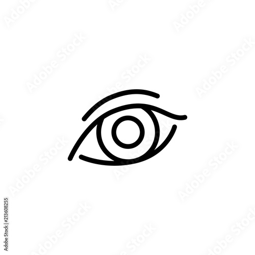 Human eye line icon. Eyelid, face, area. Beauty care concept. Can be used for topics like vision, aesthetics, cosmetology, treatment