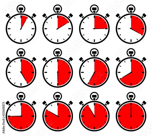 Stopwatches Icon Red Time