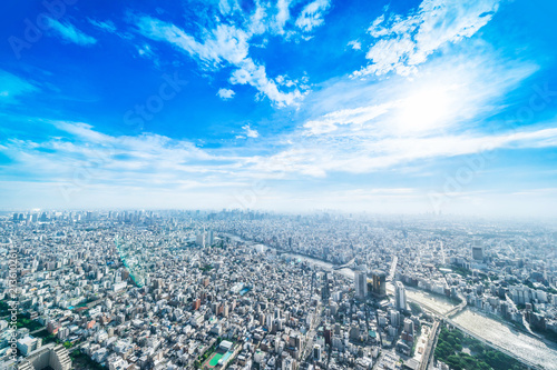 Canvas Print Asia Business concept for real estate and corporate construction - panoramic mod