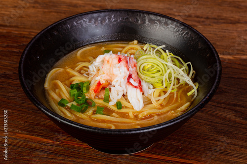 Japanese miso soup with crab