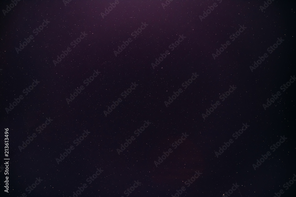 Abstract Night Starry Sky Background In Purple Magenta Colours. 