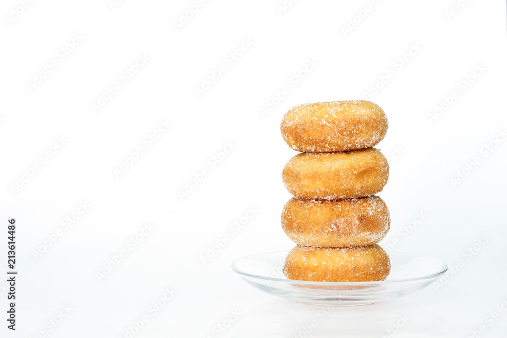 donut sugar on white background donut sugar on white background